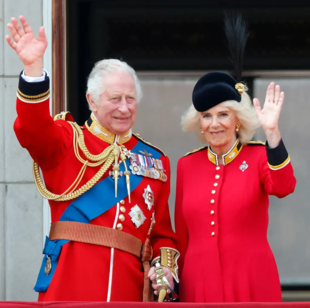 KING CHARLES AND QUEEN CAMILLA AT TROOPING THE COLOUR LAST YEAR Max Mumby/Indigo/Getty Images